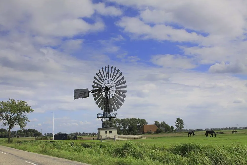 Weidum: In Friesland bij de Amerikaase Windmotor bij Weidum